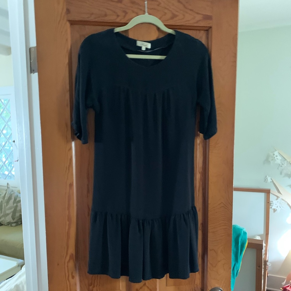 Vintage black silk dress